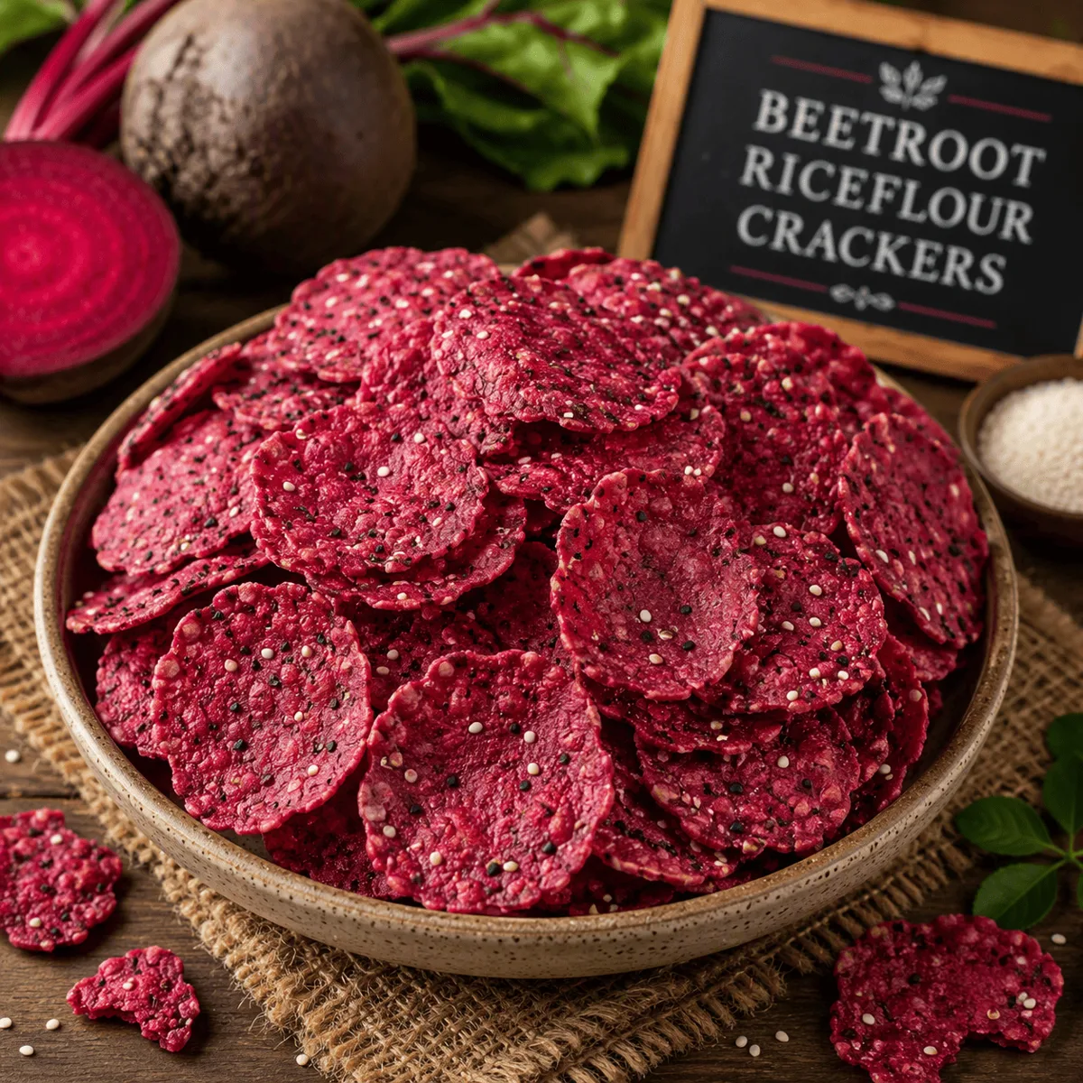 Beetroot Crackers